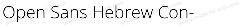 Open Sans Hebrew Con字体转换